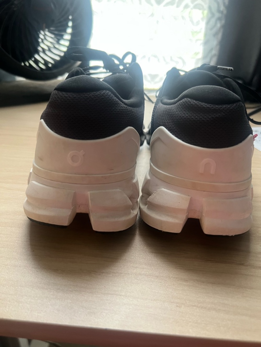 On Cloud Black and White Running Sneakers